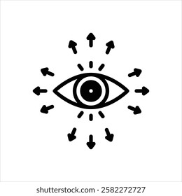 Vector black icon for surveillance