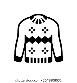 Vector black icon for sweater
