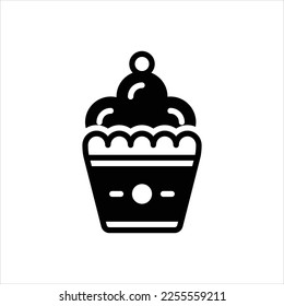 Vector black icon for sweet