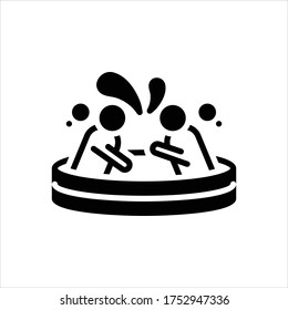 Vector black icon for swim