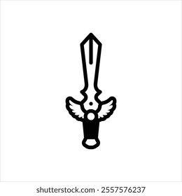 Vector black icon for sword