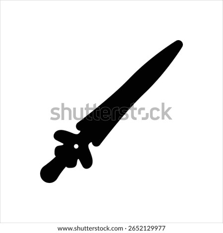 Vector black icon for sword