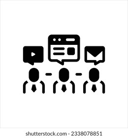 Icono negro vector para sindicación
