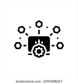 Vector black icon for systems