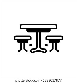 Vector black icon for tables