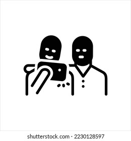Icono negro del vector para tomas