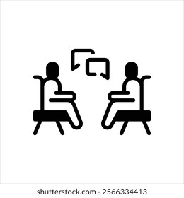Vector black icon for talk