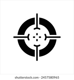Vector black icon for target