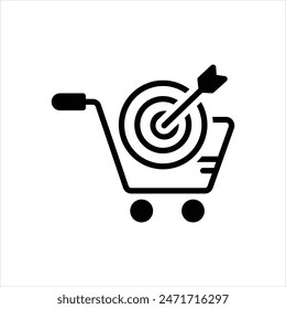 Vector black icon for target