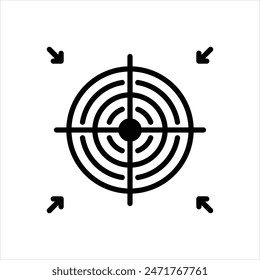Vector black icon for target