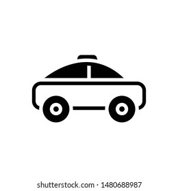 Vector black icon for taxi