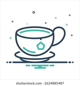 Vector black icon for tea