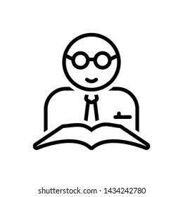 Vector black icon for teacher
