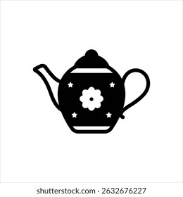 Vector black icon for teapot