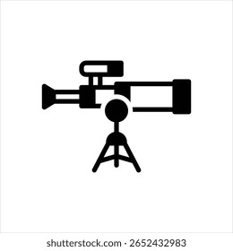 Vector negro icono para telescopio