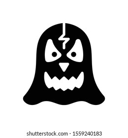 Vector black icon for terrible monster