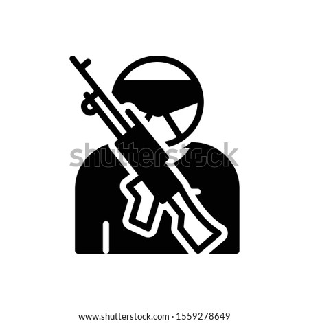 Vector black icon for terror