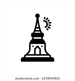 Vector black icon for thailand