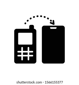 Vector black icon for than
