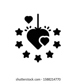 Vector black icon for thanks