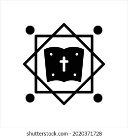 Vector Black Icon For Theology