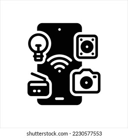 Vector black icon for things