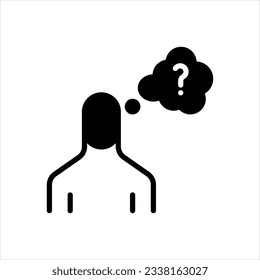 Vector black icon for thinks