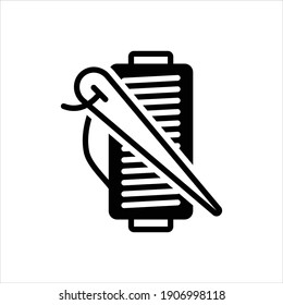 Vector black icon for threads