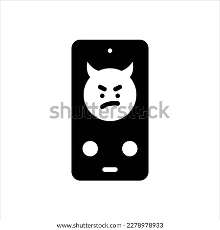 Vector black icon for threatened