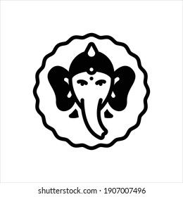 Vector black icon for thrissur