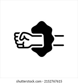 Vector black icon for through