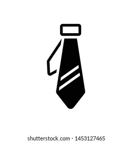 Vector black icon for tie