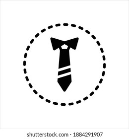 Icono negro vector para corbata