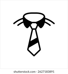 Vektor schwarzes Symbol für Krawatte