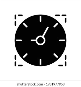 Vector black icon for time