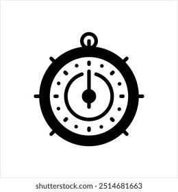 Vector black icon for timer