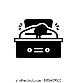 Vector black icon for tired