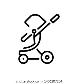 Vector black icon for toddler rocker