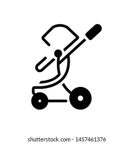 Vector black icon for toddler rocker