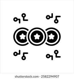 Vector black icon for tokens