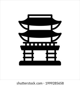 Vector black icon for tokyo