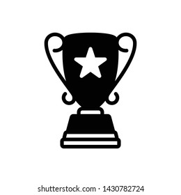 Vector black icon for top award