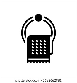 Icono negro del Vector para la toalla