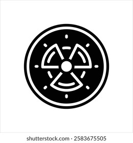 Vector black icon for toxic