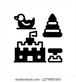 Vector black icon for toy