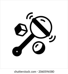 Icono negro vector para juguetes