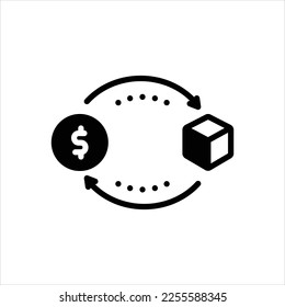 Vector black icon for trades