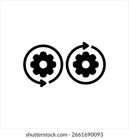 Icono negro del Vector para la transformación