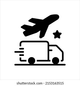 Vector black icon for transport