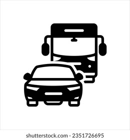Vector black icon for transportation